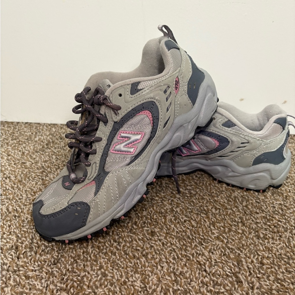 New Balance Gray and Pink Athletic Shoes